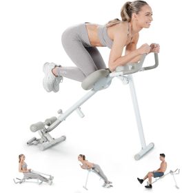 Pro Max Home Gym 4-in-1 Fitness Equipment Rowing Machine, Leg Press, Abdominal Glide, Roman Chair, Fitness Equipment For Abdominal And Core Stren (Option: White)