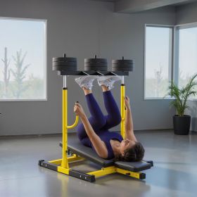 Vertical Leg Press Machine with Adjustable Leg (Option: Yellow-1160x470x310 mm)