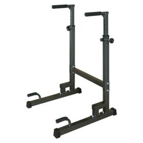 Power Tower Dip Station Adjustable Height Heavy Duty Multi-Function Fitness Training Equipment (Option: Black)