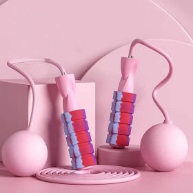 Rope With 2 In 1 Training Adjustable Ropeless Skipping Rope Fitness Weighted, Adjustable Weighted Cordless Jumping Rope For Kids Men Women, Cardi (Option: Pink)