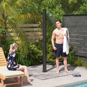 Solar Heated Outdoor Shower (Option: Black-1135x220x385 mm)