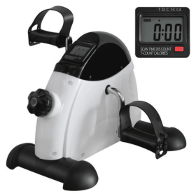 Mini Exercise Bike For Home Rehabilitation Training, With A Maximum Load Of 120 Kg And An Electronic Display And Instep Straps (Option: White)